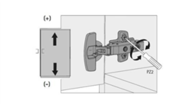 Verticaal stellen scharnier